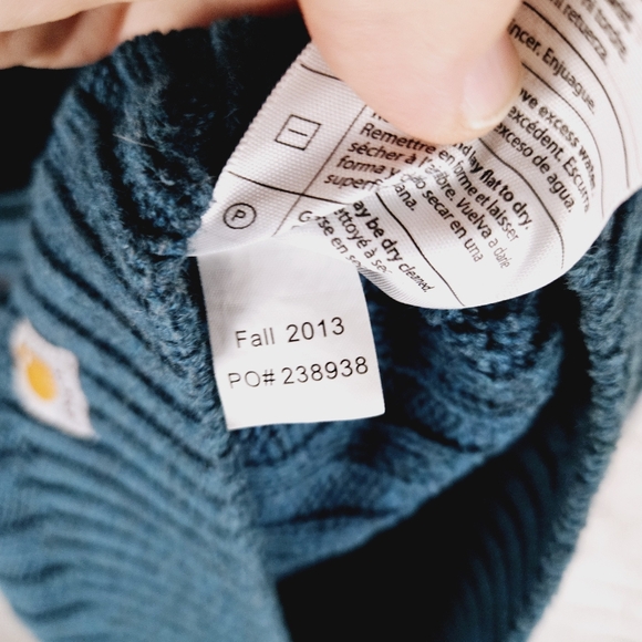 CARHARTT | button up high neck cable knit long sleeve sweater - Picture 8 of 8